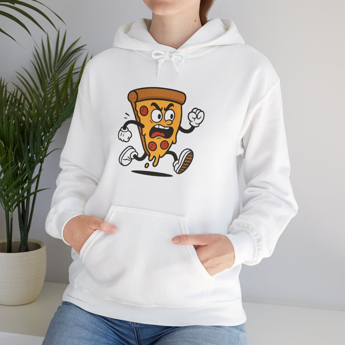 Funny Pizza Cartoon Hoodie for Food Lovers - kesiy