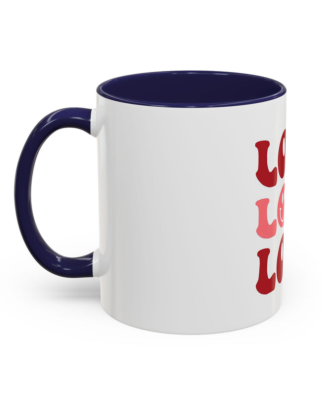 Love Theme Accent Coffee Mug - Perfect for Valentine's Day & Everyday Joy - kesiy