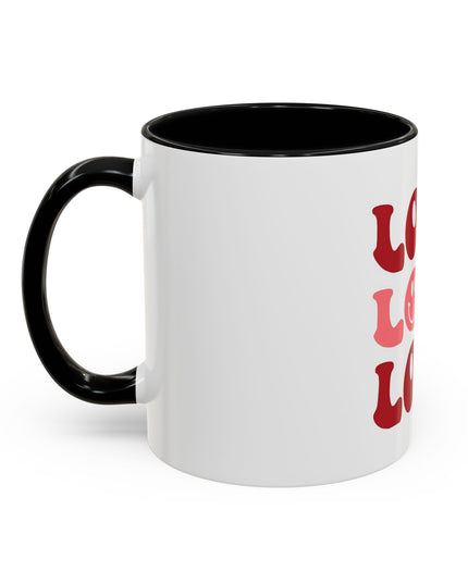 Love Theme Accent Coffee Mug - Perfect for Valentine's Day & Everyday Joy - kesiy