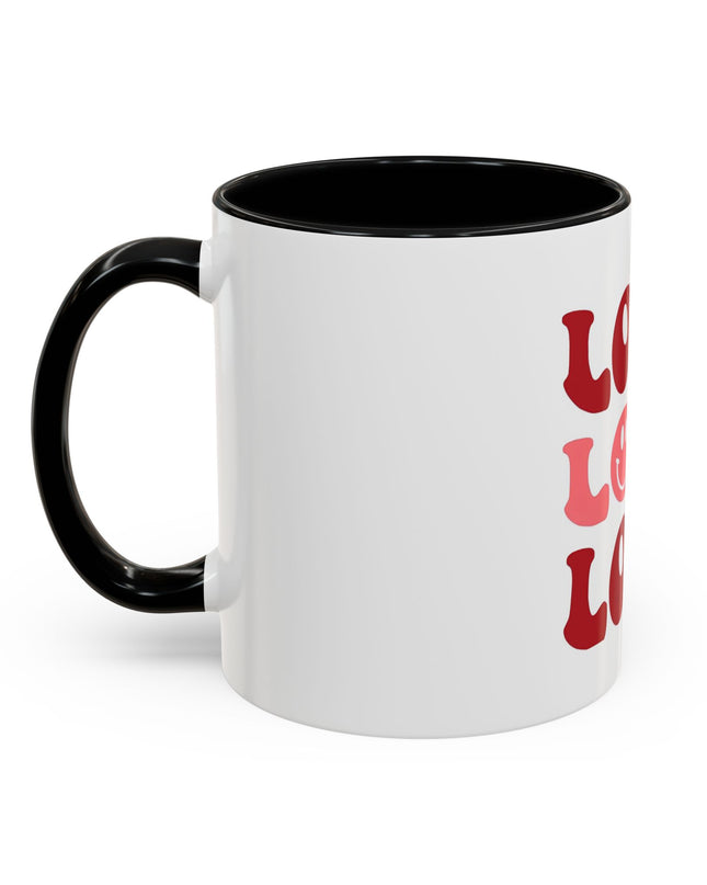 Love Theme Accent Coffee Mug - Perfect for Valentine's Day & Everyday Joy - kesiy