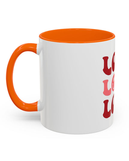 Love Theme Accent Coffee Mug - Perfect for Valentine's Day & Everyday Joy - kesiy