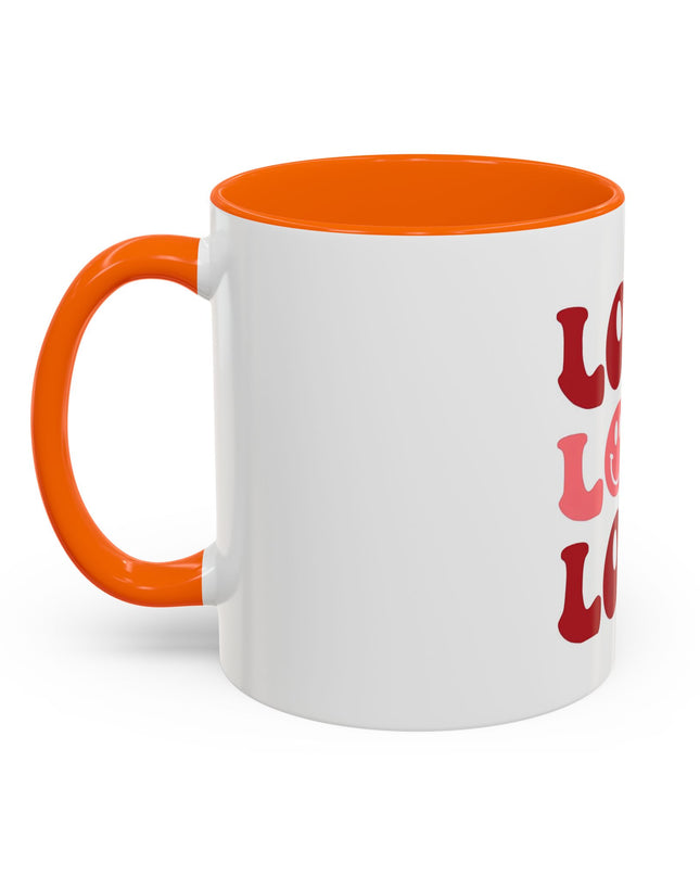 Love Theme Accent Coffee Mug - Perfect for Valentine's Day & Everyday Joy - kesiy