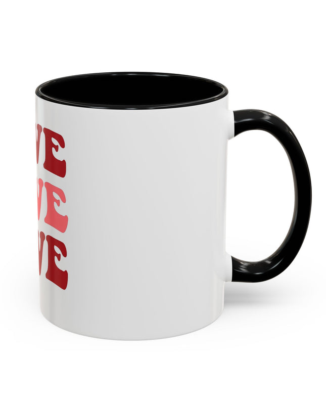Love Theme Accent Coffee Mug - Perfect for Valentine's Day & Everyday Joy - kesiy