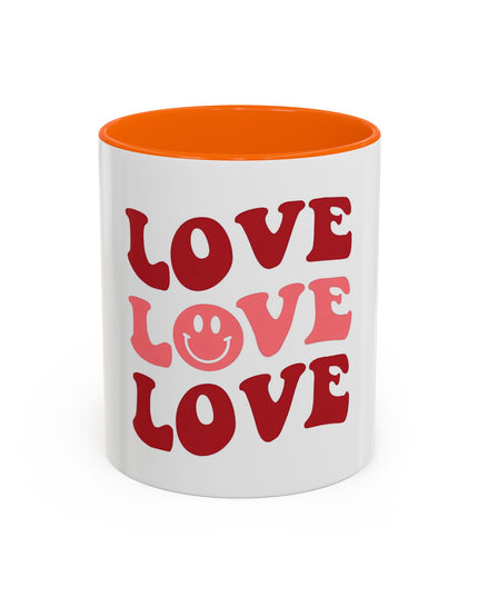 Love Theme Accent Coffee Mug - Perfect for Valentine's Day & Everyday Joy - kesiy