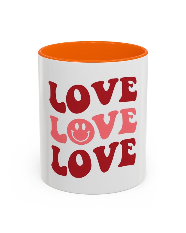 Love Theme Accent Coffee Mug - Perfect for Valentine's Day & Everyday Joy - kesiy