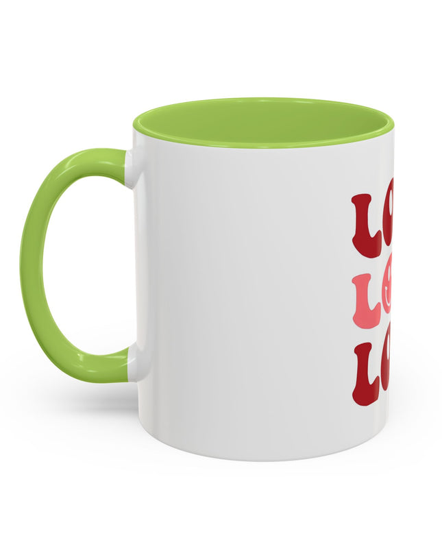 Love Theme Accent Coffee Mug - Perfect for Valentine's Day & Everyday Joy - kesiy