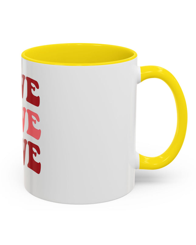Love Theme Accent Coffee Mug - Perfect for Valentine's Day & Everyday Joy - kesiy