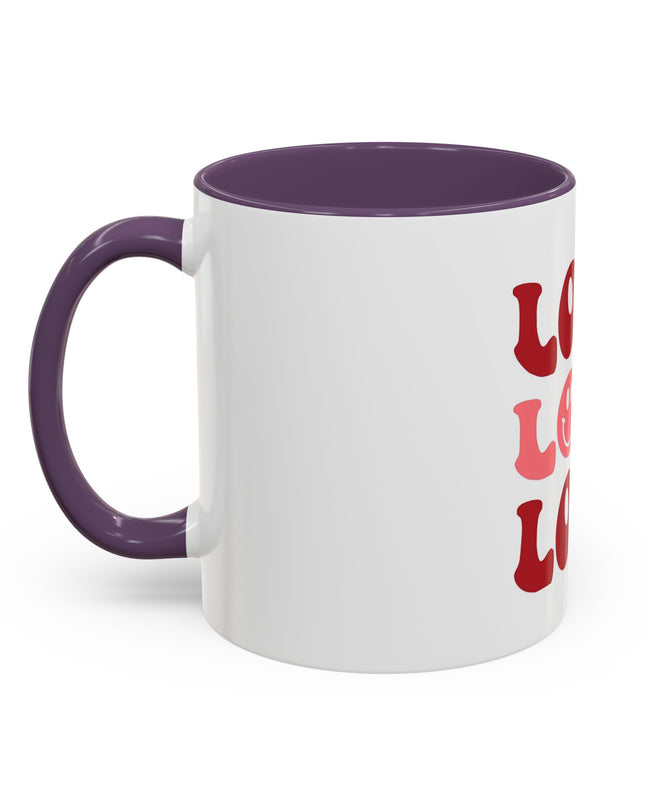 Love Theme Accent Coffee Mug - Perfect for Valentine's Day & Everyday Joy - kesiy