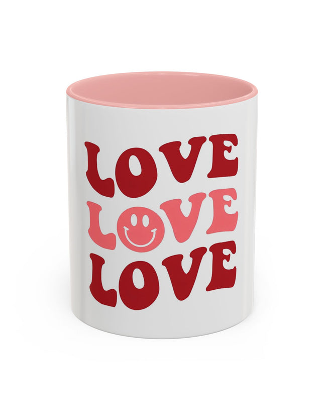 Love Theme Accent Coffee Mug - Perfect for Valentine's Day & Everyday Joy - kesiy
