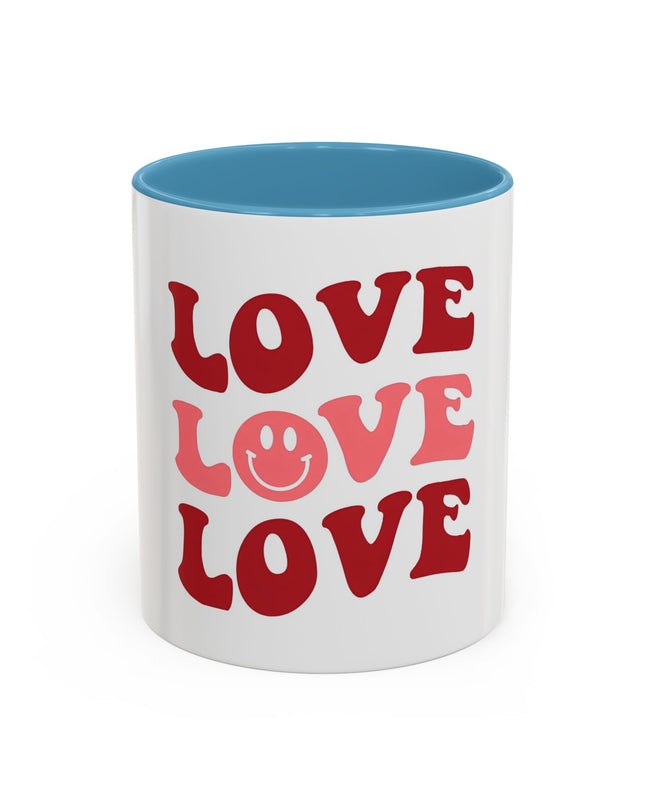 Love Theme Accent Coffee Mug - Perfect for Valentine's Day & Everyday Joy - kesiy