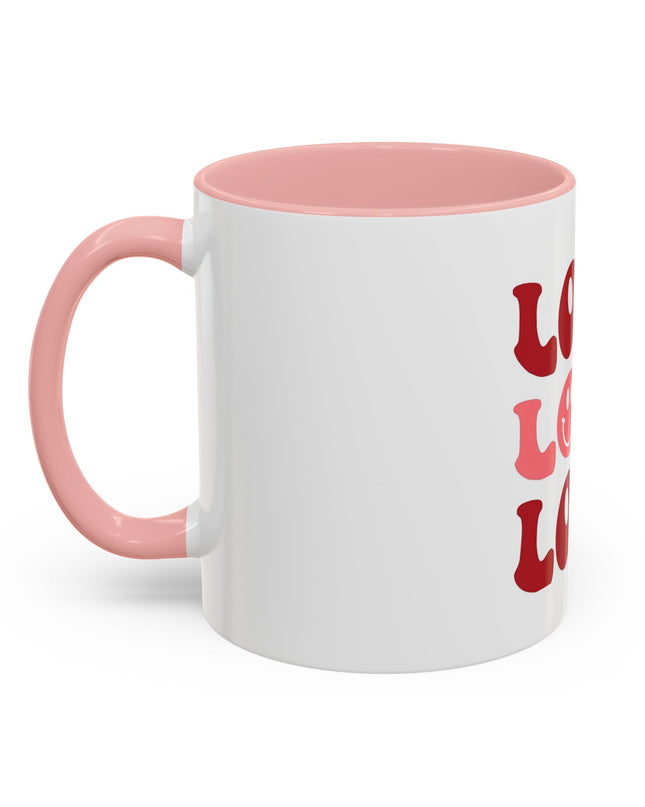 Love Theme Accent Coffee Mug - Perfect for Valentine's Day & Everyday Joy - kesiy