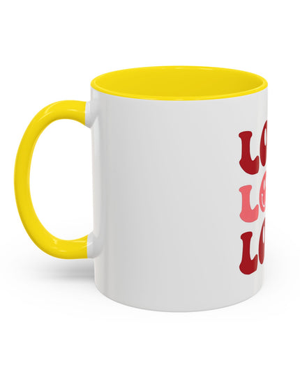 Love Theme Accent Coffee Mug - Perfect for Valentine's Day & Everyday Joy - kesiy