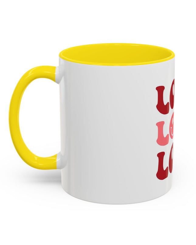 Love Theme Accent Coffee Mug - Perfect for Valentine's Day & Everyday Joy - kesiy