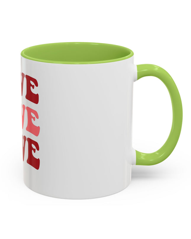 Love Theme Accent Coffee Mug - Perfect for Valentine's Day & Everyday Joy - kesiy