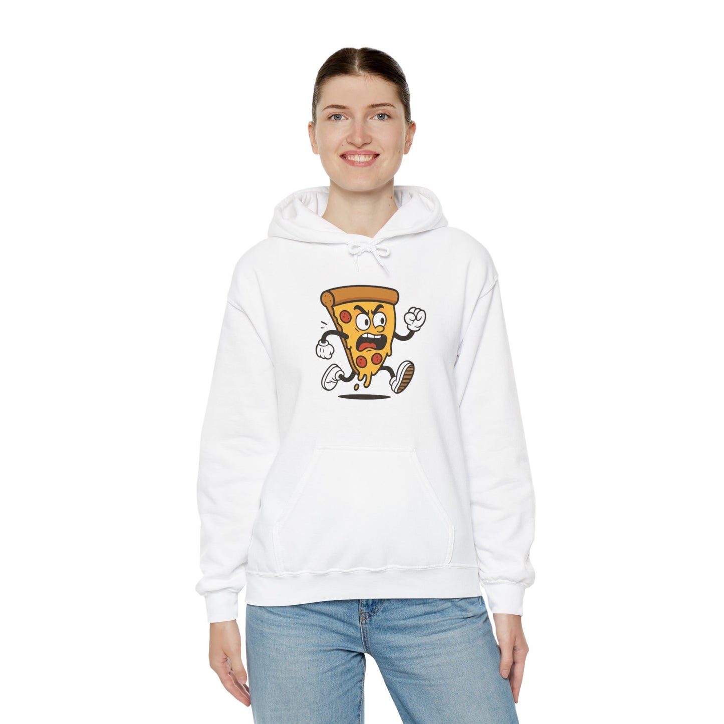 Funny Pizza Cartoon Hoodie for Food Lovers - kesiy