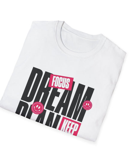 Inspirational Unisex Softstyle T-Shirt - Dream Plan Achieve Design - kesiy