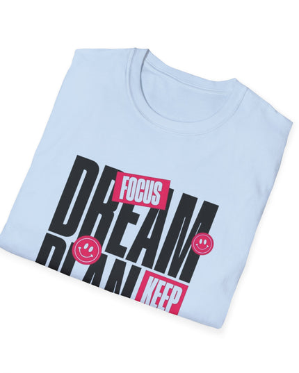 Inspirational Unisex Softstyle T-Shirt - Dream Plan Achieve Design - kesiy