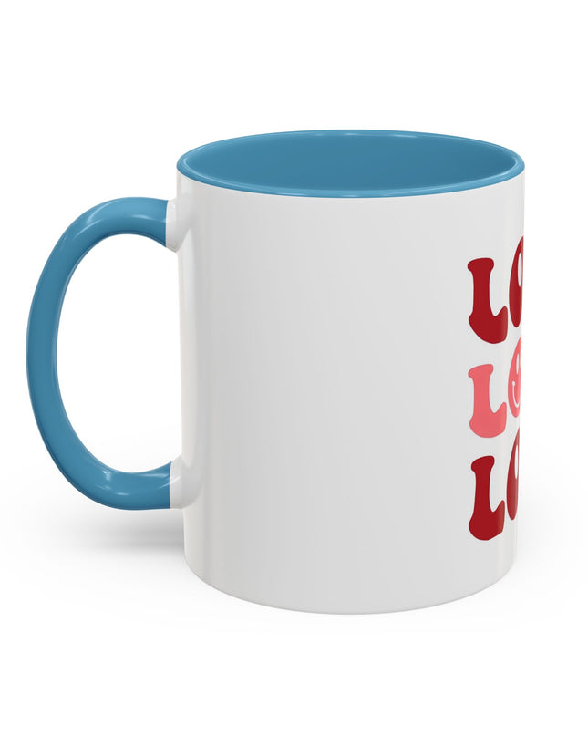 Love Theme Accent Coffee Mug - Perfect for Valentine's Day & Everyday Joy - kesiy
