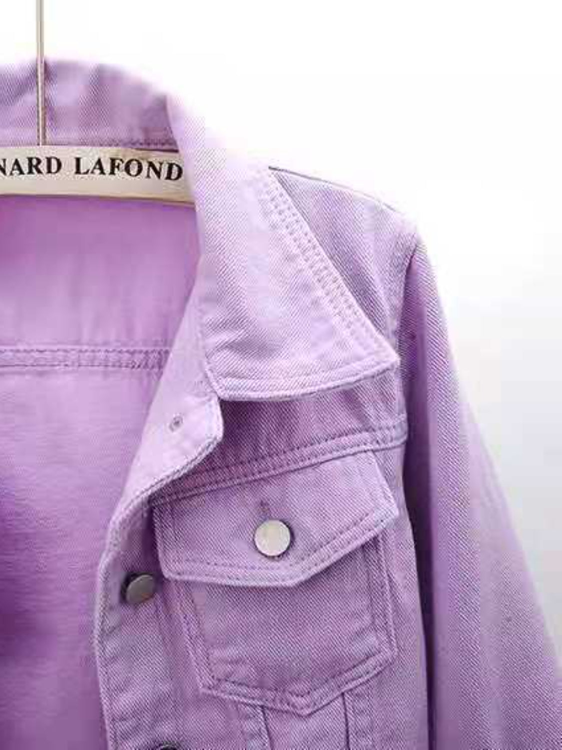 Full Size Cropped Denim Jacket Plus Size - kesiy