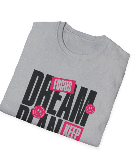 Inspirational Unisex Softstyle T-Shirt - Dream Plan Achieve Design - kesiy