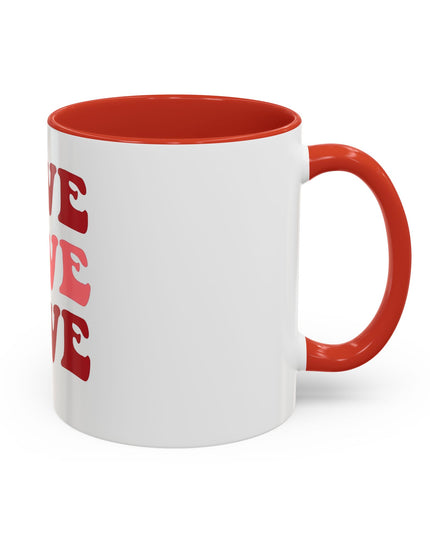 Love Theme Accent Coffee Mug - Perfect for Valentine's Day & Everyday Joy - kesiy