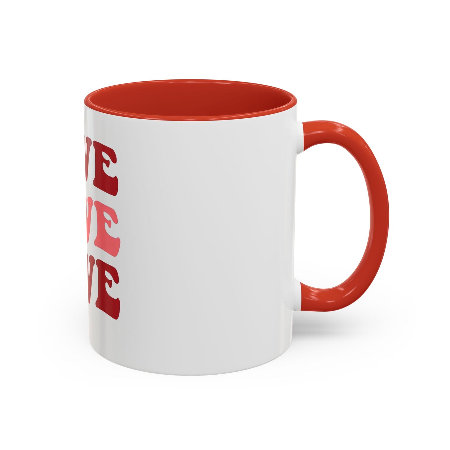 Love Theme Accent Coffee Mug - Perfect for Valentine's Day & Everyday Joy - kesiy