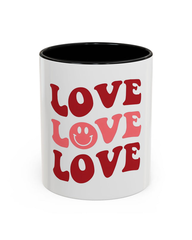 Love Theme Accent Coffee Mug - Perfect for Valentine's Day & Everyday Joy - kesiy