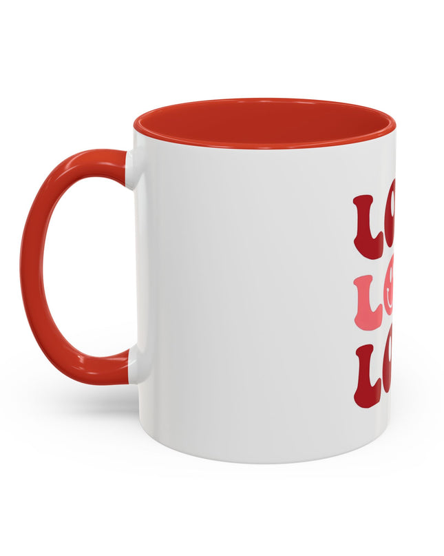 Love Theme Accent Coffee Mug - Perfect for Valentine's Day & Everyday Joy - kesiy