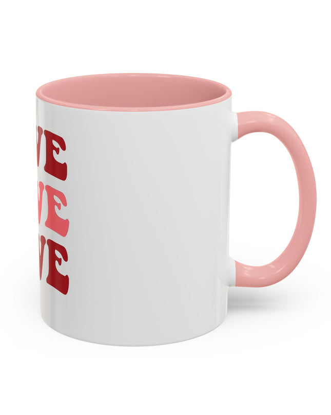 Love Theme Accent Coffee Mug - Perfect for Valentine's Day & Everyday Joy - kesiy