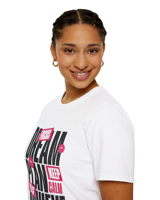 Inspirational Unisex Softstyle T-Shirt - Dream Plan Achieve Design - kesiy