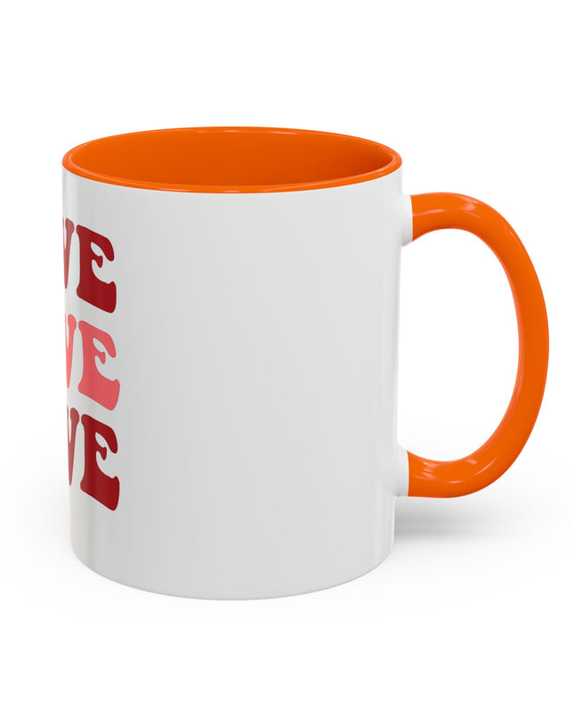 Love Theme Accent Coffee Mug - Perfect for Valentine's Day & Everyday Joy - kesiy