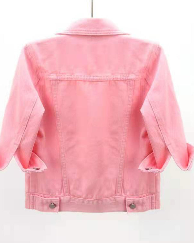 Full Size Cropped Denim Jacket Plus Size - kesiy