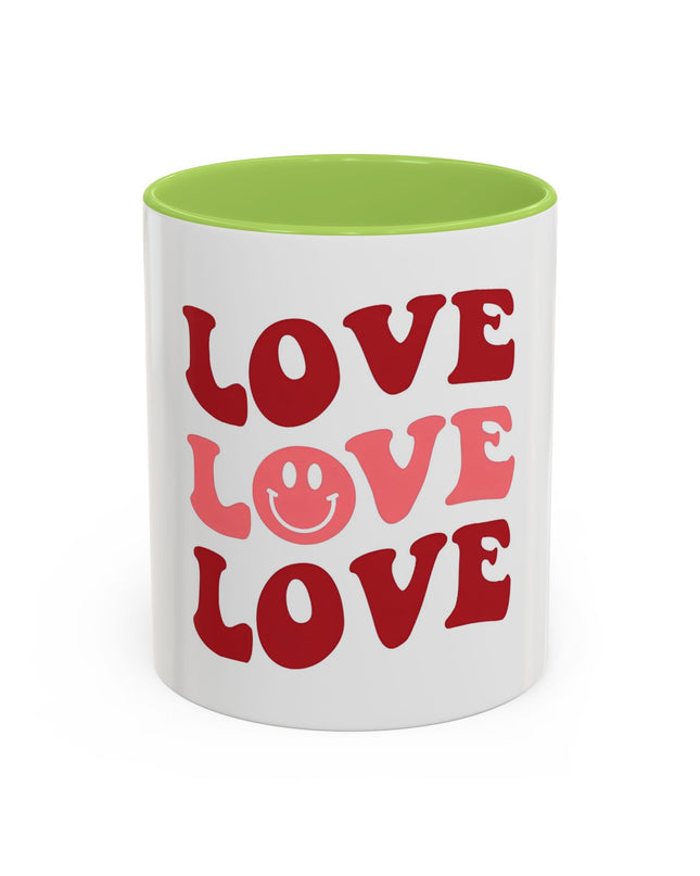 Love Theme Accent Coffee Mug - Perfect for Valentine's Day & Everyday Joy - kesiy