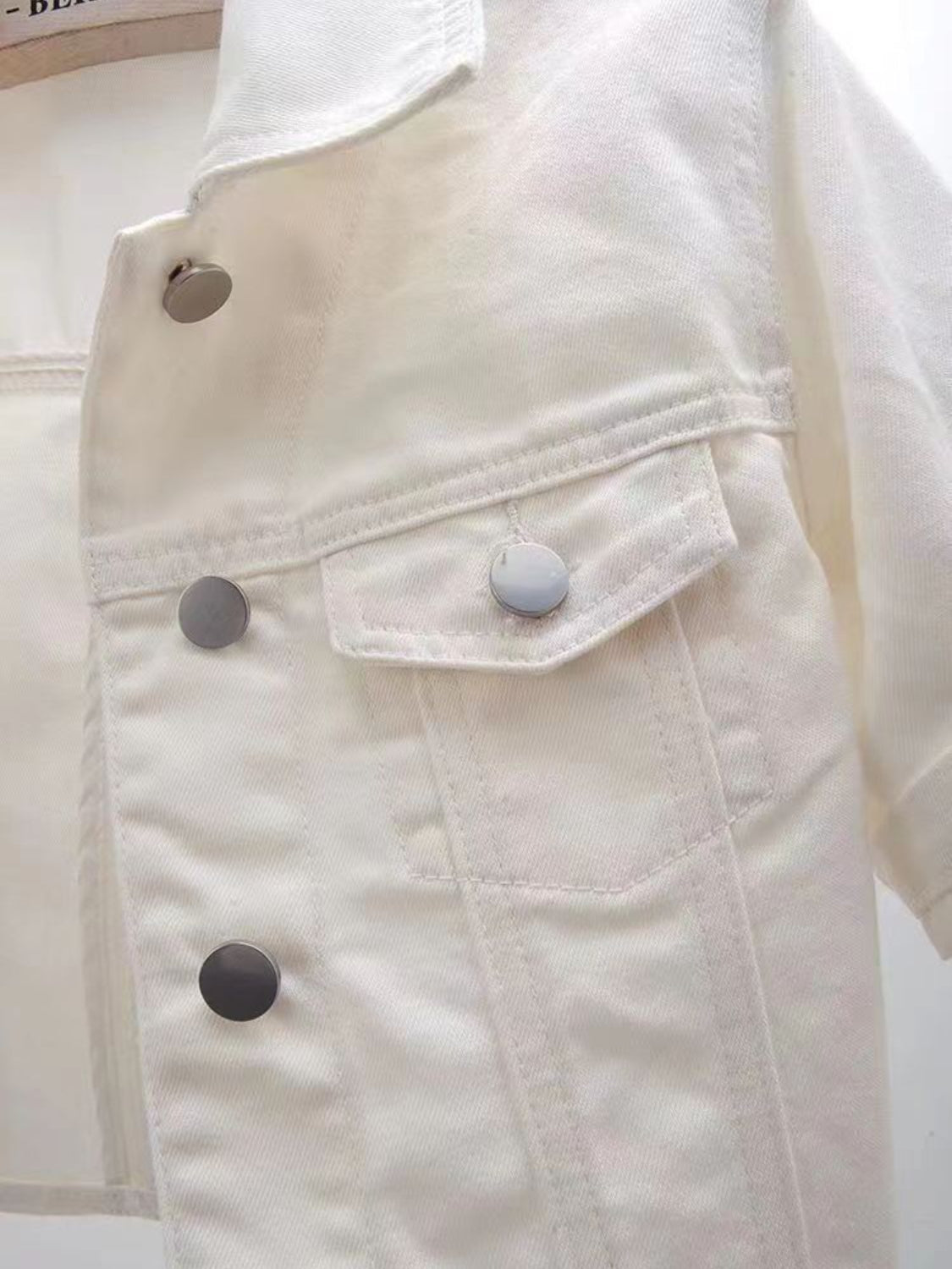 Full Size Cropped Denim Jacket Plus Size - kesiy