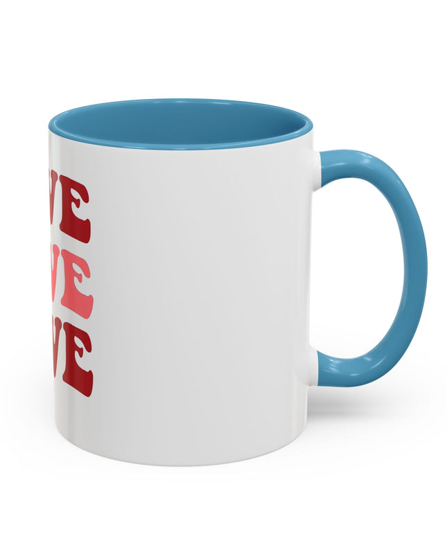 Love Theme Accent Coffee Mug - Perfect for Valentine's Day & Everyday Joy - kesiy