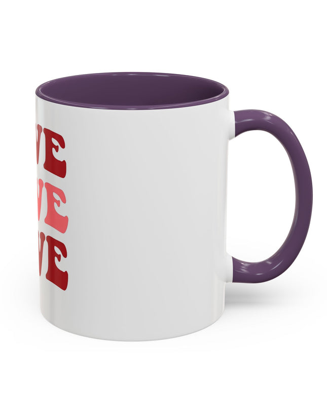 Love Theme Accent Coffee Mug - Perfect for Valentine's Day & Everyday Joy - kesiy
