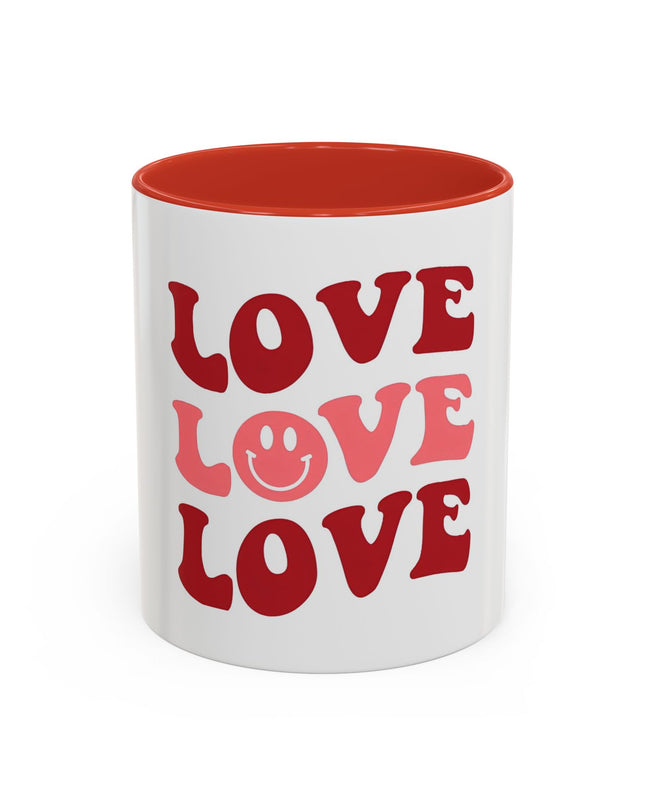 Love Theme Accent Coffee Mug - Perfect for Valentine's Day & Everyday Joy - kesiy