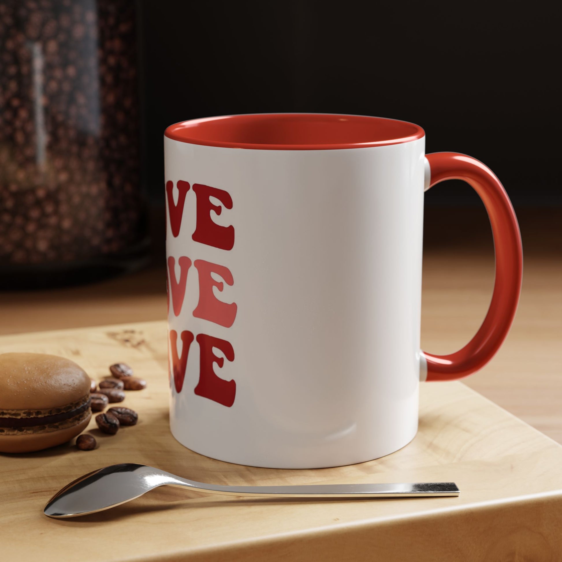 Love Theme Accent Coffee Mug - Perfect for Valentine's Day & Everyday Joy - kesiy