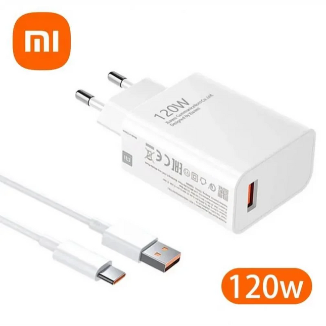 Xiaomi Original Charger 120W 67W 33W Charger Fast Charge EU Wall Gan Charge Adapter USB Type C Cable For Xiaomi Redmi model - kesiy