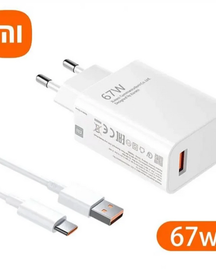Xiaomi Original Charger 120W 67W 33W Charger Fast Charge EU Wall Gan Charge Adapter USB Type C Cable For Xiaomi Redmi model - kesiy