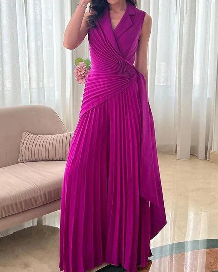 Office Ladies Lapel High Waist Romper Sexy kesiy