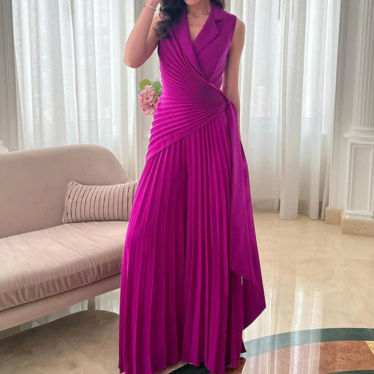 Office Ladies Lapel High Waist Romper Sexy kesiy