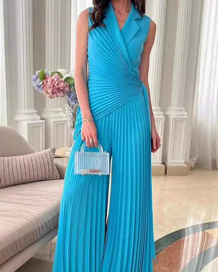 Office Ladies Lapel High Waist Romper Sexy kesiy