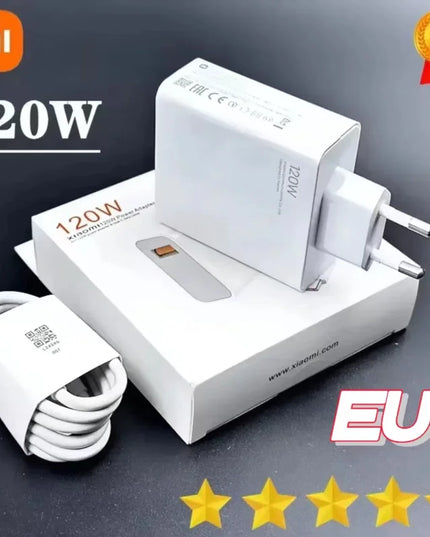 Xiaomi Original Charger 120W 67W 33W Charger Fast Charge EU Wall Gan Charge Adapter USB Type C Cable For Xiaomi Redmi model - kesiy