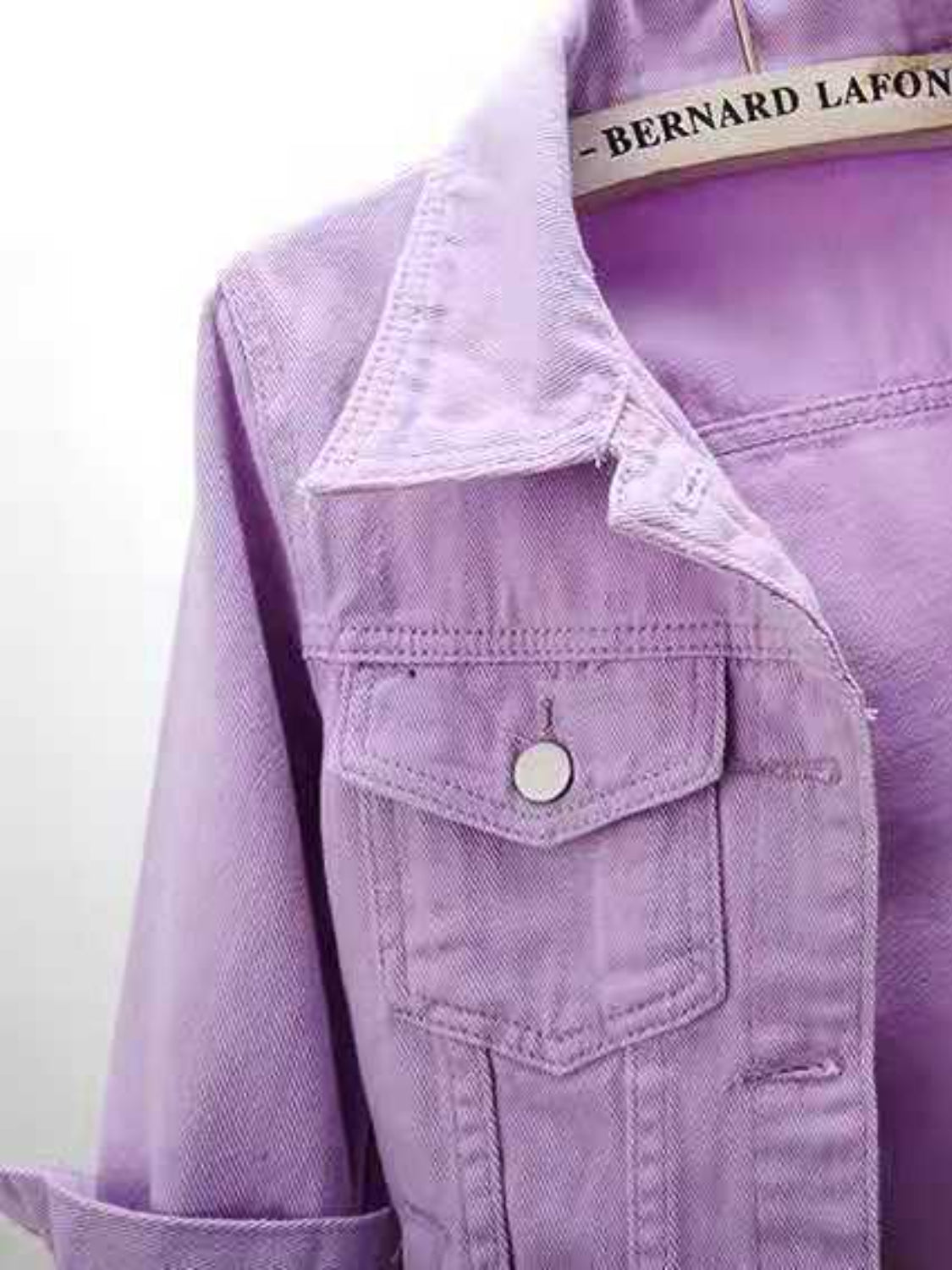 Full Size Cropped Denim Jacket Plus Size - kesiy