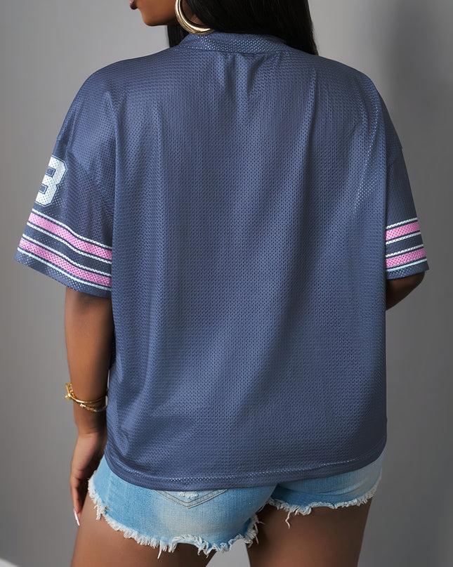 Women's V-Neck Drop Shoulder - kesiy