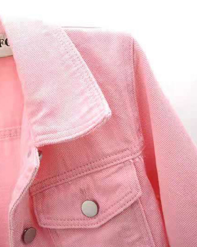 Full Size Cropped Denim Jacket Plus Size - kesiy