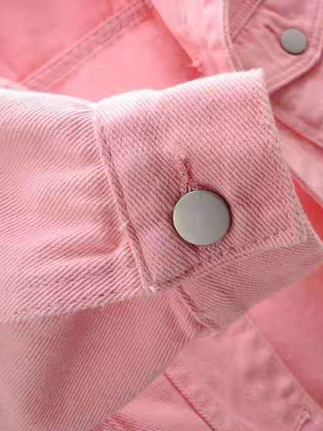 Full Size Cropped Denim Jacket Plus Size - kesiy