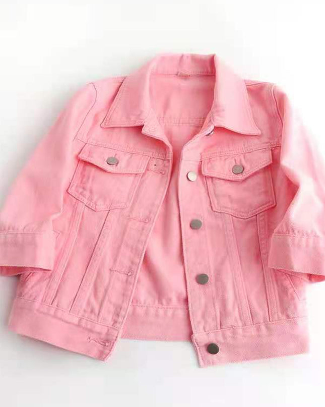 Full Size Cropped Denim Jacket Plus Size - kesiy