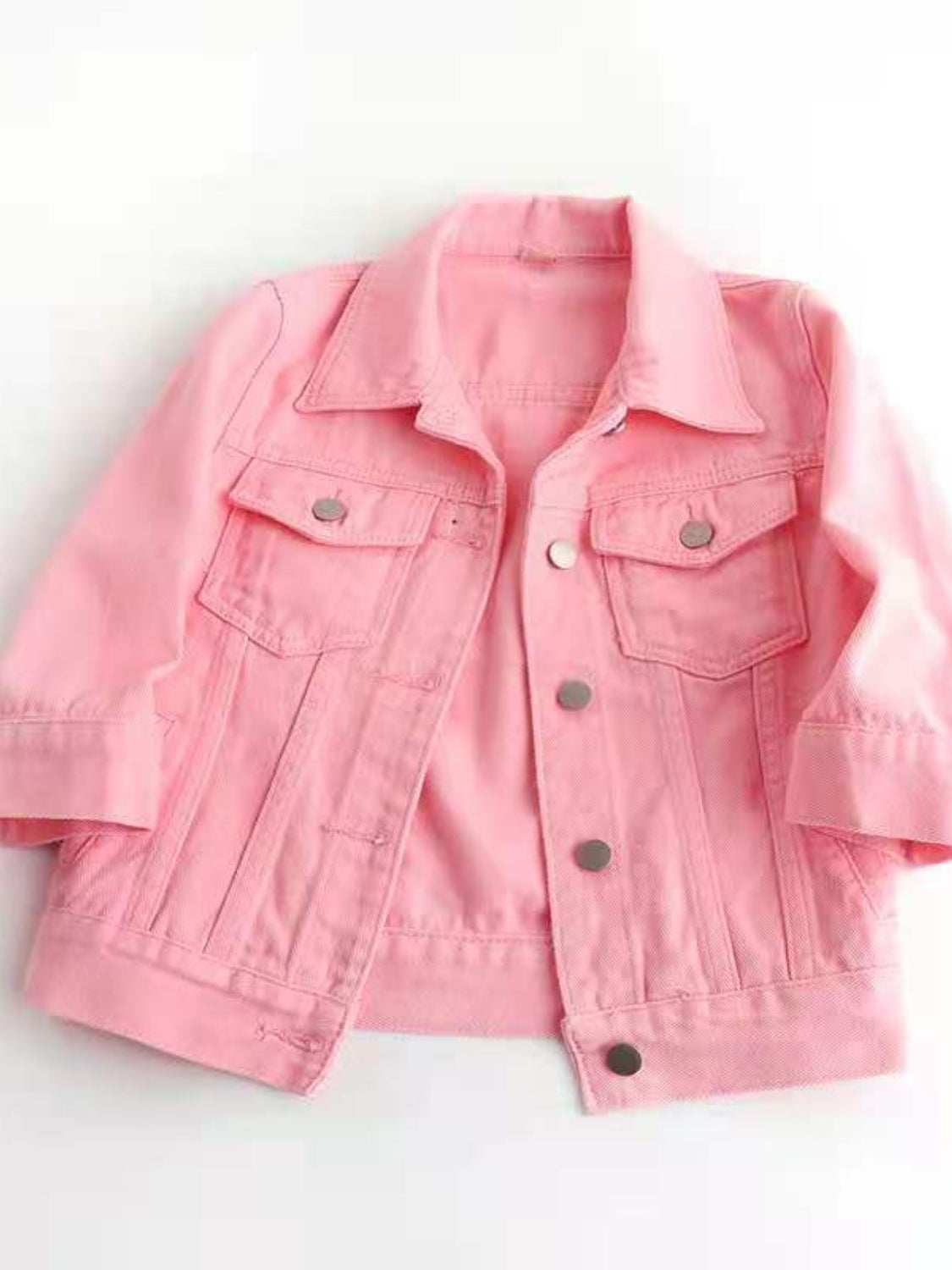 Full Size Cropped Denim Jacket Plus Size - kesiy